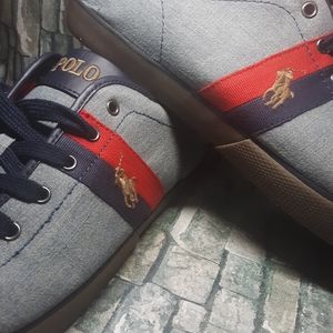 Polo Ralph Lauren Denim Shoes Mens 14 FIRE